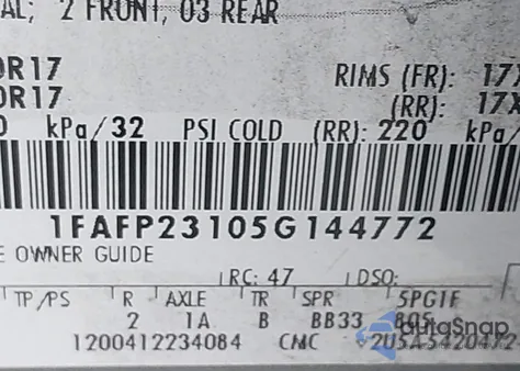 2005 Ford Five Hundred Se z USA, uszkodzony, nr VIN 1FAFP23105G144772